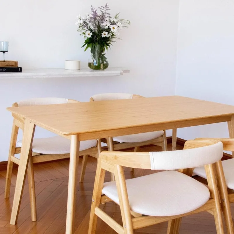 Mesa Livorno en Madera natural - Muebles, Uruguay | Uruguay Bamboo, vista 5
