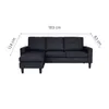 Sofá MILKA con Chaise Long Negro - Sillones y sofás, Uruguay | Soy Hogar, vista 7 de 8