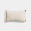 Almohadón Lidore de lino beige con rayas a contraste amarillo 30 x 50 cm en Beige - Textiles, Uruguay | Kavehome, vista 1 de 4