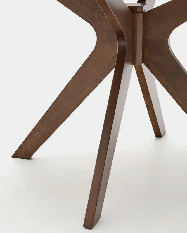 Mesa redonda Naanim - de chapa de nogal Ø 100 cm en Marrón - Mesas de comedor, Uruguay | Kavehome, vista 6