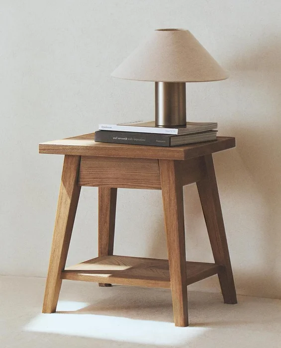 MESITA NOCHE MADERA en Madera natural - Mesas de luz, Uruguay | Zara Home