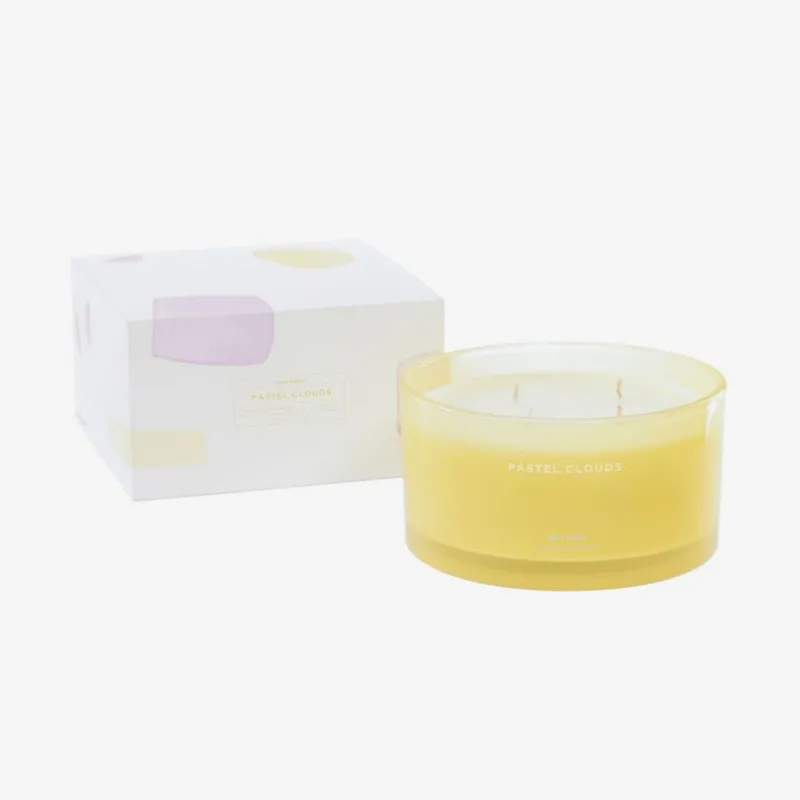 Vela aromática Pastel Clouds 600 gr en Amarillo - Velas y Portavelas, Uruguay | Kavehome
