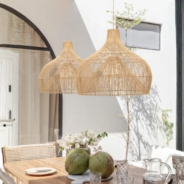 Lámpara Colgante de Ratán Tessa | Casakos en Madera natural - Lámparas colgantes, Uruguay | Casakos, vista 4