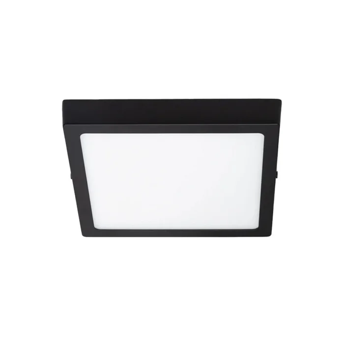 Panel LED Cuadrado de Adosar Negro 18W Luz Cálida en Negro - Lámparas colgantes, Uruguay | Serlux
