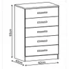 Comodas Cajoneras 5 Cajones Dormitorio Demolición 05D en Madera natural - Cómodas, Uruguay | Lais Muebles, vista 3 de 4