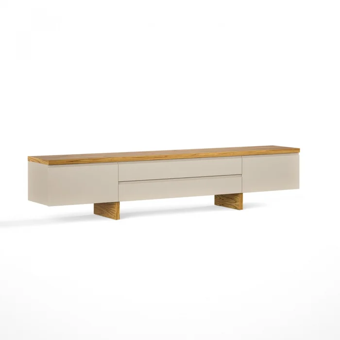 Rack de TV SUD 2.2 - Linea Manhattan - Gianduia / Cinamomo en Beige - Muebles para TV, Uruguay | Rústico Hogar, vista 2