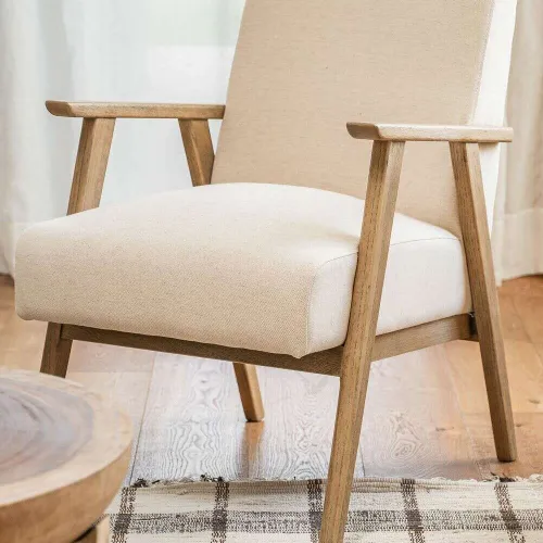 BUTACA MADISON - FRESNO Y CRUDA en Off-white - Butacas, banquetas y puffs, Uruguay | La Iberica