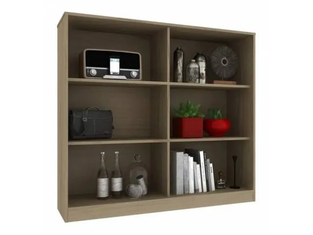 Biblioteca baja 120x108x30 NOGAL en avena - Living, Uruguay | Que Sal Muebleria