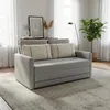 SOFA CAMA 1.46 MTS - PARRILLA EXTENSIBLE TELA GRIS - ALMOHADONES TELA CLARA en Beige claro, Gris - Sillones y sofás, Uruguay | Champagne Home, vista 5 de 5