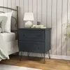 Mesa de luz Americana Plus - 2 Cajones - Gris en Gris - Mesas de luz, Uruguay | Rústico Hogar, vista 2 de 3