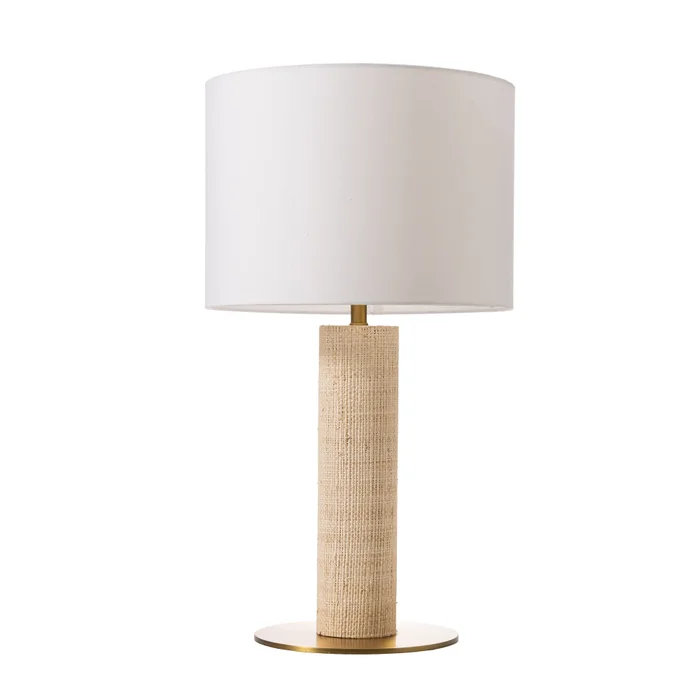 Lámpara De Mesa Rafia, Natural/beige Raffia Rrsapmpna11cl en Blanco - Lámparas de mesa, Uruguay | Divino