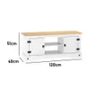 Rack Tv 2 Puertas 2 Estantes Linea Mexicana Dormitorio E1637 en Blanco con tapa nogal - Cómodas, Uruguay | Soy Hogar, vista 7 de 8