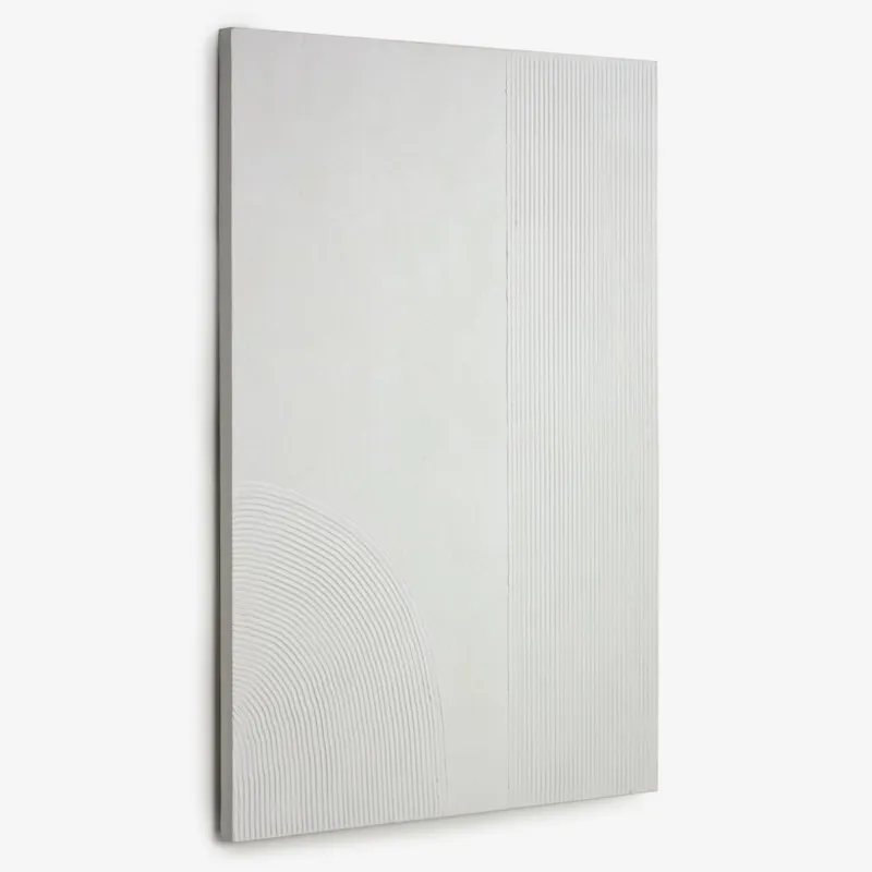 Lienzo Adelta rayas blanco 80 x 110 cm en Blanco - Decoración de pared, Uruguay | Kavehome