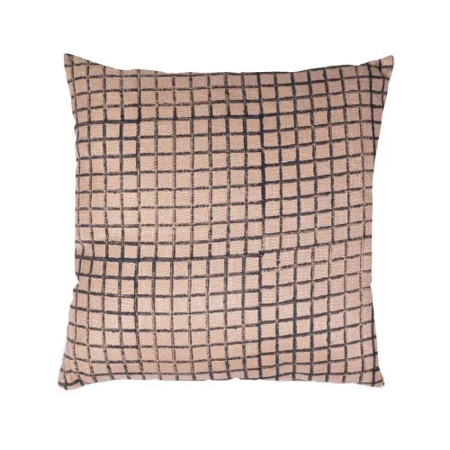 Almohadón Málaga 45*45 Lino-y-algodon Beige/verde en Beige - Textiles, Uruguay | Divino
