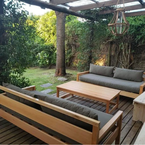 Juego 2 sillones con posabrazo bajo + mesa - Muebles para el exterior, Uruguay | Entrecasa
