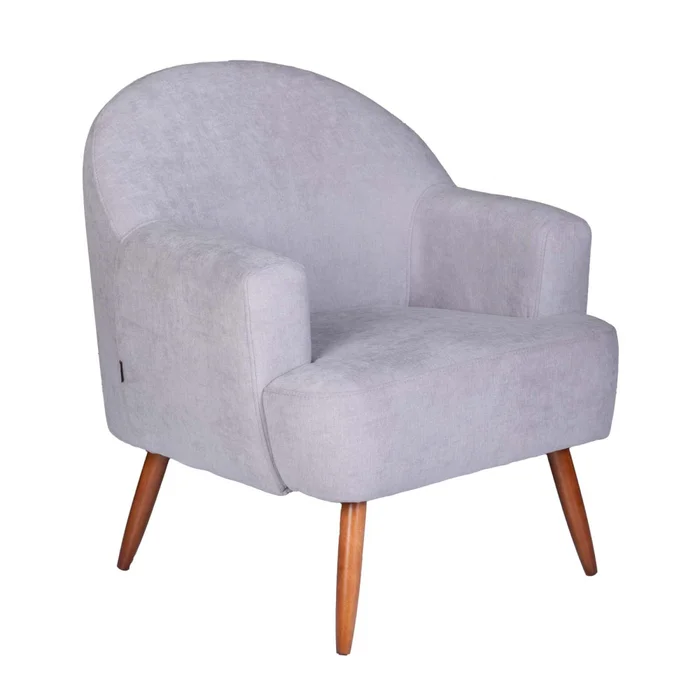 Butaca Tela-y-madera Gris Agata en Gris - Sillones y sofás, Uruguay | Divino, vista 2