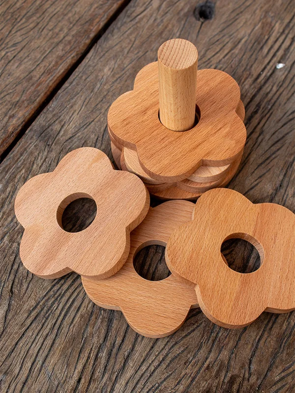 SET POSAVASOS X6 MADERA FLOR en Marrón - Textiles, Uruguay | Cabana, vista 3