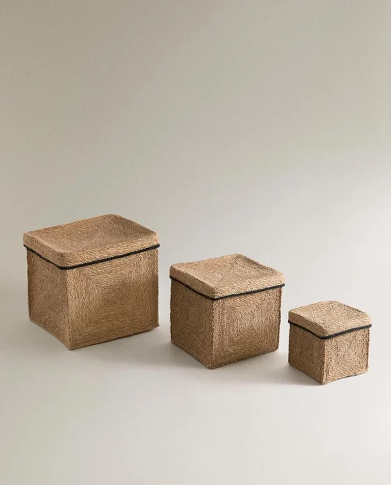 CESTA CUADRADA en Madera natural - Canastos, Uruguay | Zara Home, vista 2