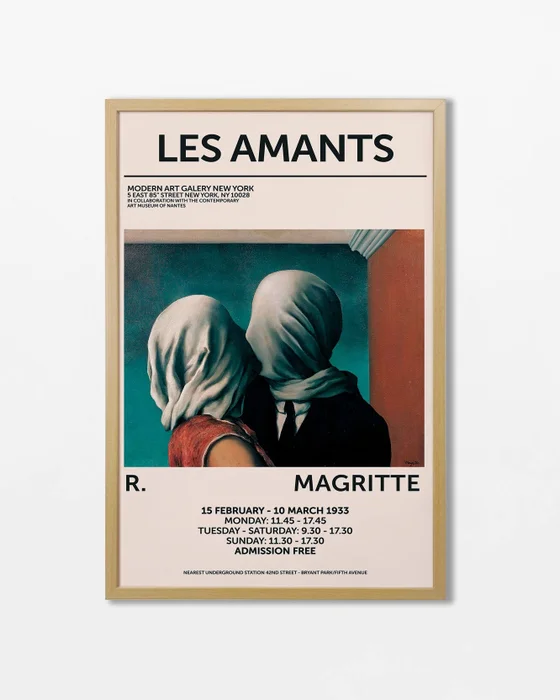 Magritte - Les Amants - Láminas, Uruguay | La Cuadrería