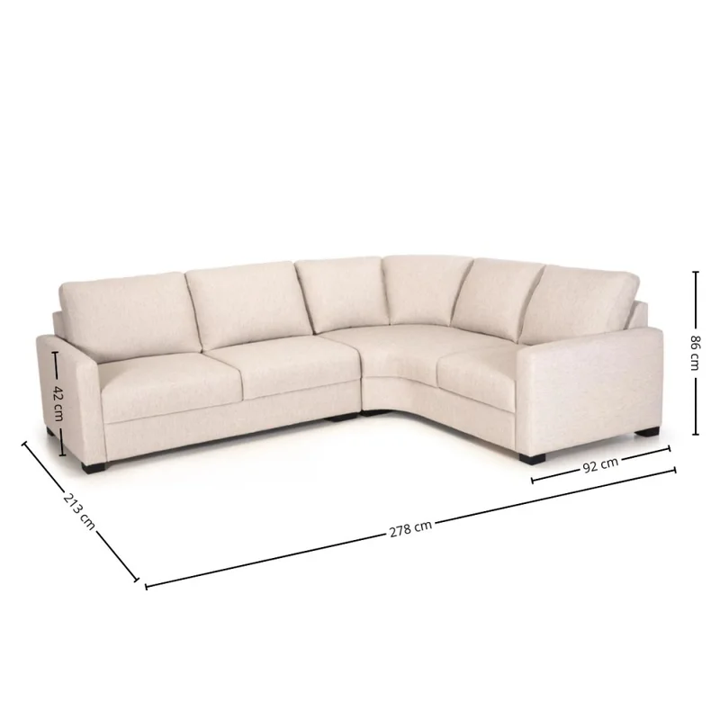 Rinconera Anni - Tela Aquaclean - 3 + Chaise - A fabricar en Beige - Sillones y sofás, Uruguay | Nyr, vista 6