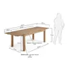 Mesa extensible Isbel - 140 (220) x 90 cm madera maciza de roble en Madera natural - Mesas de comedor, Uruguay | Kavehome, vista 9 de 9