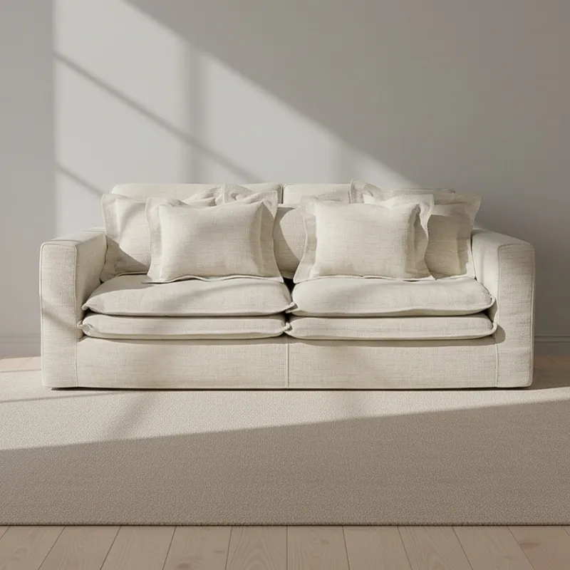 Sofá 3 Cuerpos Tela-premium Natural-beige Lazy Beige en Beige - Sillones y sofás, Uruguay | Divino