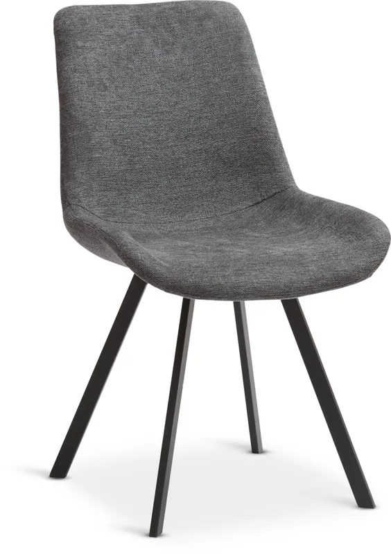 Silla de comedor HYGUM giratoria gris/negro en Gris - Sillas, Uruguay | JYSK