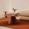 Mesa de centro Wilshire cristal templado glaseado y acero acabado pintado - terracota mate Ø80cm en Rojo - Mesas de living, Uruguay | Kavehome, vista 2 de 7