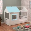 Cama Casita 1 Plaza - Tota B137 - Blanco/Azul en Multicolor - Dormitorio, Uruguay | Rústico Hogar, vista 2 de 4