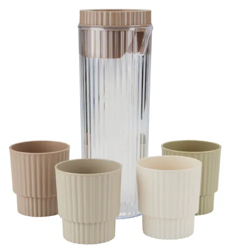 Jarra BRIS 1.1 l con 4 vasos en Multicolor - Muebles para el exterior, Uruguay | JYSK