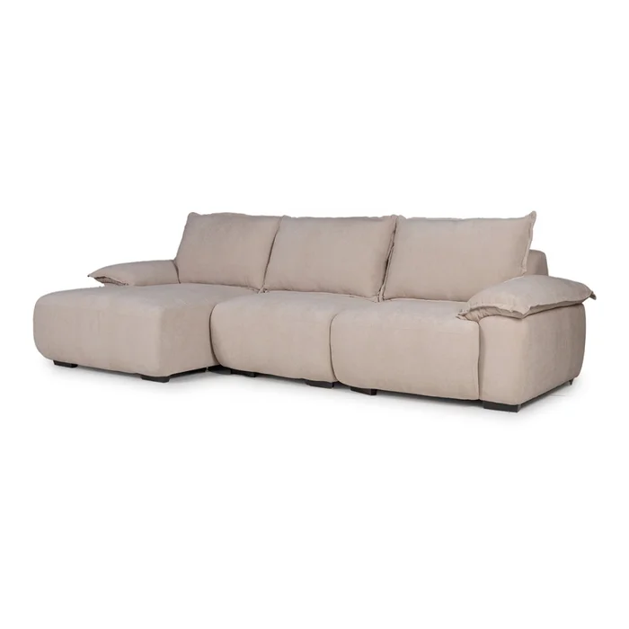 Rinconera Santorini - Tela Microfibra - Chaise izquierdo - 12072 (Beige) en Beige - Sillones y sofás, Uruguay | NYR