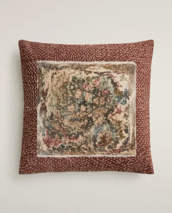 FUNDA COJÍN APLIQUE Y STITCHING - Textiles, Uruguay | Zara Home, vista 2