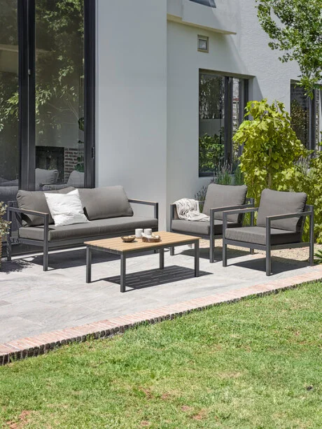 Juego de jardín BEJSTRUP 4 personas gris en Gris - Muebles para el exterior, Uruguay | JYSK, vista 2