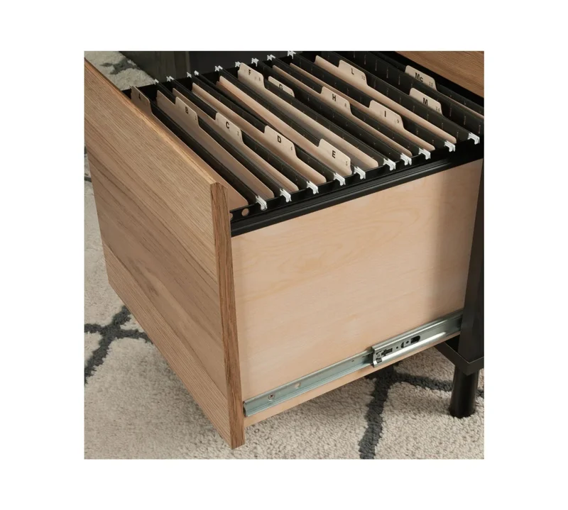 Escritorio Esquinero En L - Sauder - Linea Acadia Way en Negro - Escritorios, Uruguay | Ecowood, vista 4