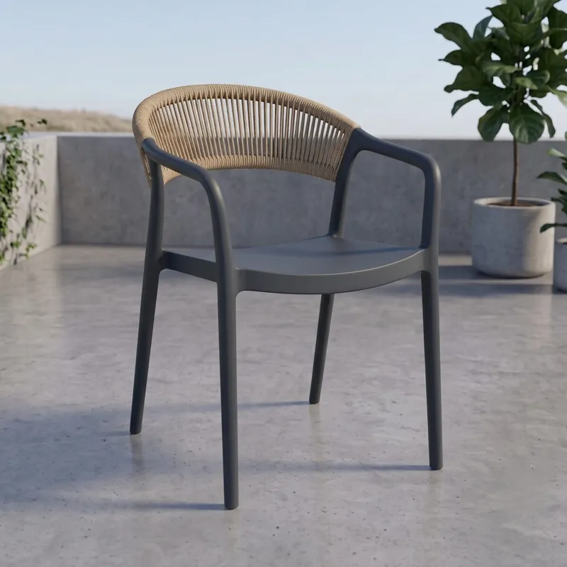 Silla de Jardín Valencia - Gris en Gris - Muebles para el exterior, Uruguay | Rústico Hogar