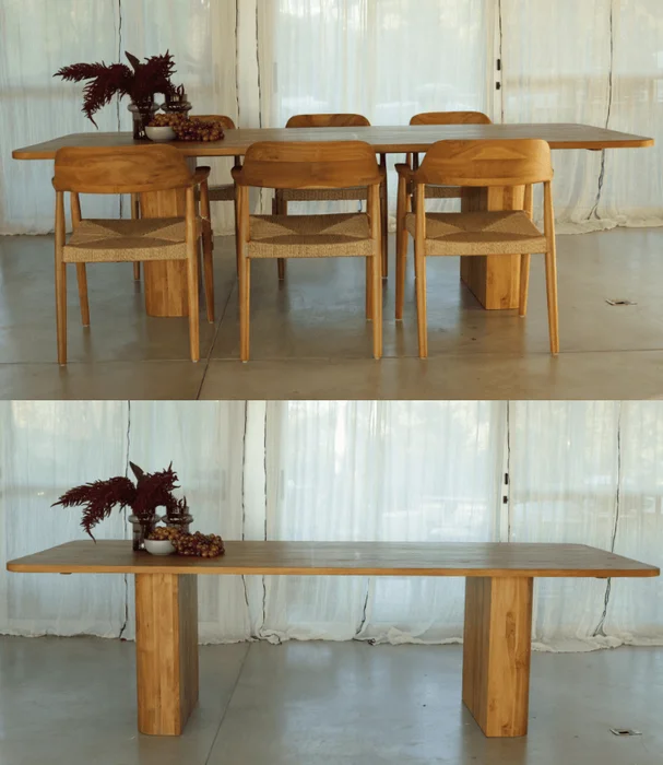 MESA DE COMEDOR MIZU en Madera natural - Mesas de comedor, Uruguay | Más Infinito Casa