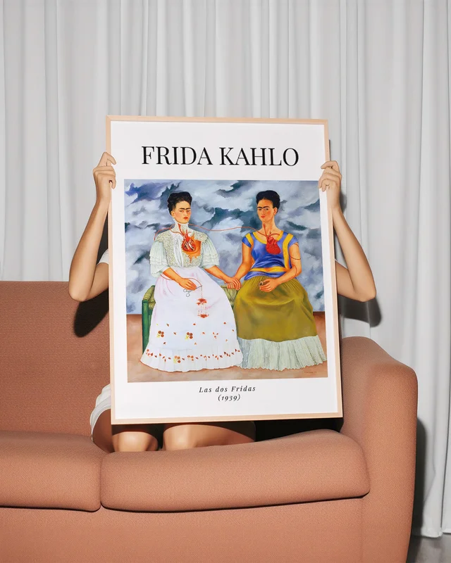 Frida Kahlo - Las dos Fridas en Multicolor - Láminas, Uruguay | La Cuadrería, vista 4