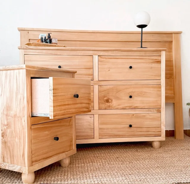 Juego de dormitorio completo en Madera natural - Dormitorio, Uruguay | Decoramuss, vista 2