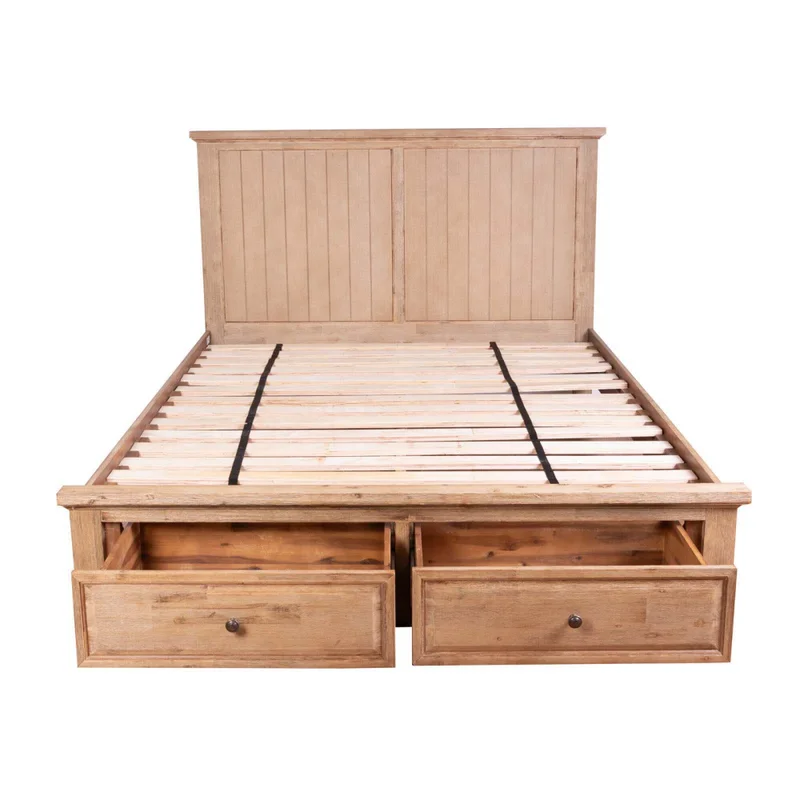 Cama C/ Cajones King Madera-acacia Natural-beige Westport en Madera natural - Dormitorio, Uruguay | Divino, vista 5