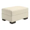 PUFF DOMINI OTTOMAN - 100% CUERO - PERLA MATE en Blanco - Butacas, banquetas y puffs, Uruguay | Champagne Home, vista 1 de 5