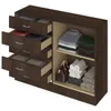 Comoda Cajonera para Dormitorio de 5 Cajones 2 Puertas y 1 Estante interno - FE - Marron en Marrón - Cómodas, Uruguay | Mulata, vista 5 de 5