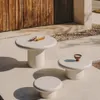 Mesa de centro redonda Addaia de cemento blanco - Ø90 cm x 43cm en Blanco - Mesas de living, Uruguay | Kavehome, vista 2 de 6