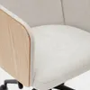 Silla de escritorio Madai de chenilla beige y chapa de fresno con acabado tono natural en Beige - Escritorios y sillas de escritorio, Uruguay | Kavehome, vista 4 de 8
