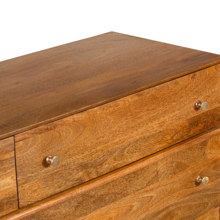 Comoda 6 Cajones Madera-de-mango Marron Parker en Marrón - Cómodas, Uruguay | Divino, vista 5