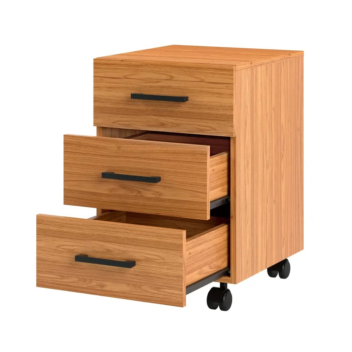 Cajonera con Ruedas 100% Mdf - Linea Factory en Madera natural - Bibliotecas, Uruguay | Balton, vista 3