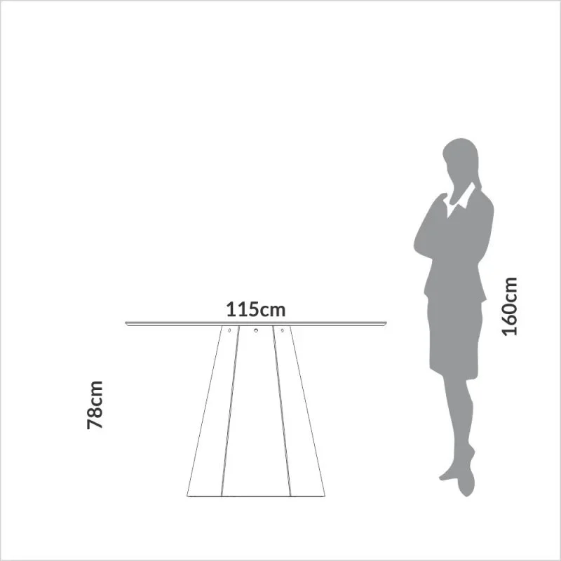 Mesa de Comedor Milano Redonda 115CM - 100% MDF en Madera natural - Mesas de comedor, Uruguay | Balton, vista 6