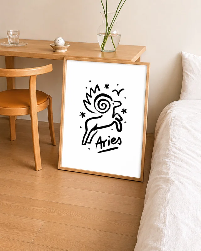 Aries - Cuadro Signo del Zodíaco en Terracota - Láminas, Uruguay | Kiosko de Mar, vista 3