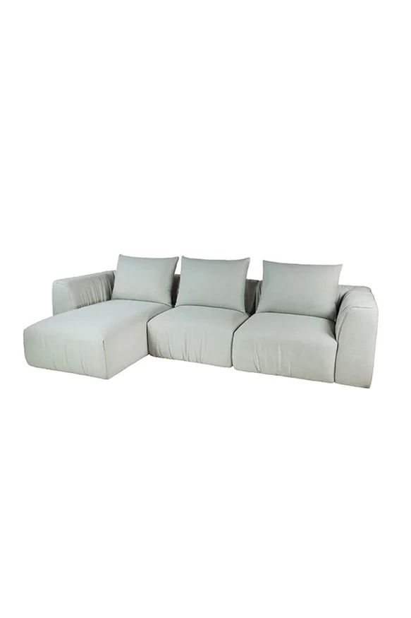 SOFA CORSO CHAISE LONGUE IZQUIERDO 296X105X80CM TELA GRIS CLARO - Sillones y sofás, Uruguay | Vinibel, vista 2