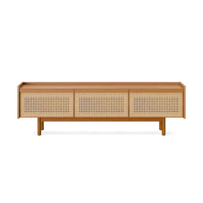 Rack de TV Dune Rattan 1.8 - Línea Nevada - Marrón en Madera natural - Muebles para TV, Uruguay | Ecowood, vista 4