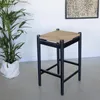Banqueta de barra en madera teca y fibra en Negro - Butacas, banquetas y puffs, Uruguay | Entrecasa, vista 2 de 5